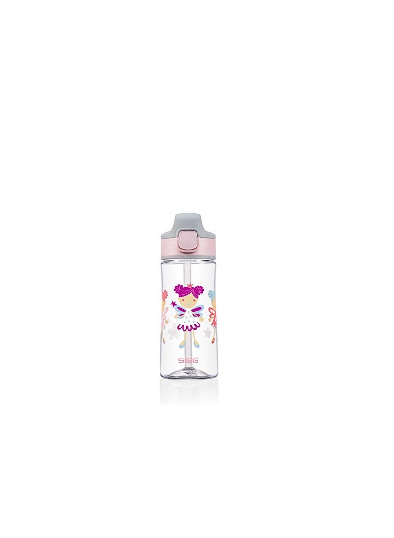 Sigg - Aluminium Kids Water Bottle - Miracle Fairy - With Straw - Leakproof - Lightweight - Bpa Free - Scratch & Break Resistant - School & Sports - Light Pink - 0.45L - Image 1