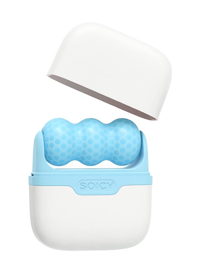 عام الوجه والعينين مع بكرات الثلج - الوجه العناية بالبشرة أداة مجهزة بكرات اثنين في واحد و حقيبة ، يمكن أن تقلل من تورم وتخفيف الصداع النصفي والألم . السيدات هدية ( الأزرق ) - Image 1