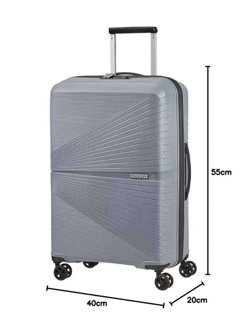 American Tourister 8 Spinner Wheels Trolley Bag for Travel | AIRCONIC 55 Cms Polypropylene Hardsided Small Cabin Luggage Bag | Suitcase for Travel | Trolley Bag for Travelling, Grey - Image 4