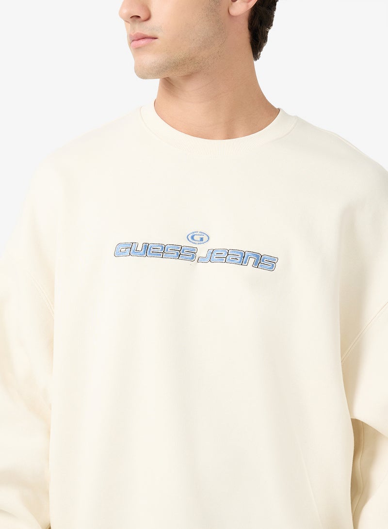 جس سويت شيرت بياقة دائرية وشعار - Image 3