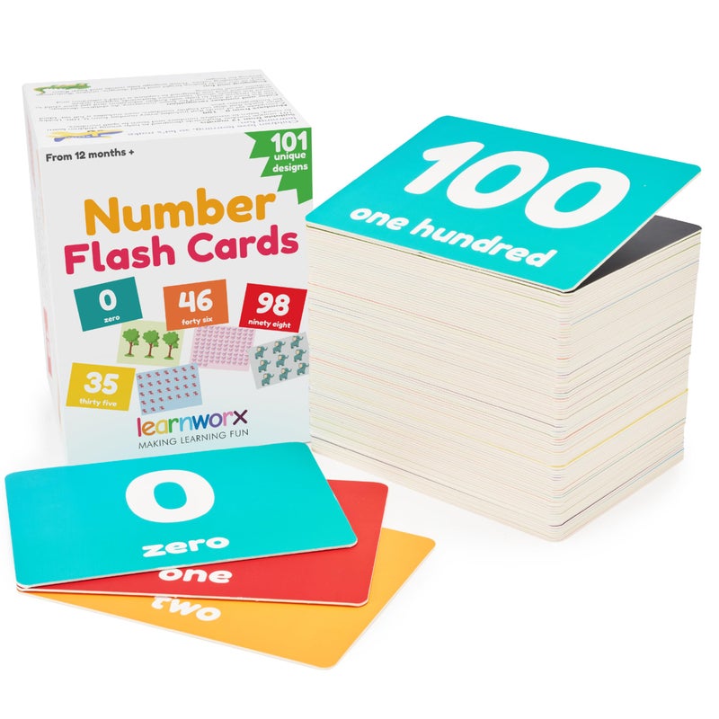 learnworx Number Flash Cards for Toddlers  AwardWinning  Toddler Math Flash Cards  Learn Counting Flashcards Numbers 1100  Help Kids Count Games  Kids Toys Numbers Match For Preschoolers Kindergarten 24 - Image 2