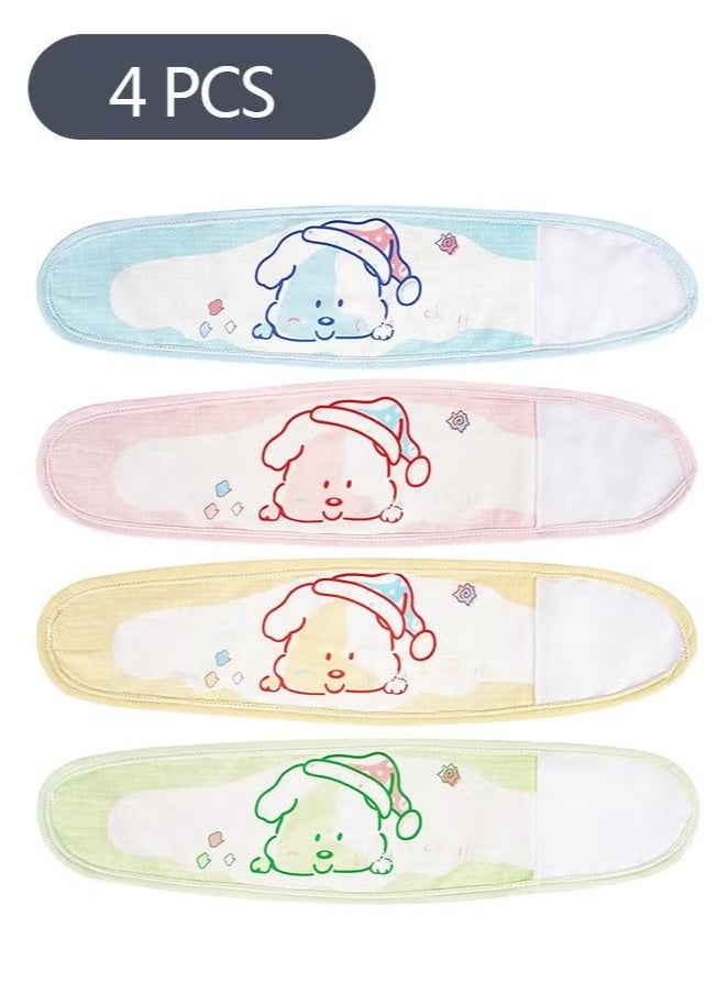 4-Pack Cotton Belly Bands for Newborns – Soft Umbilical Cord Protector, Breathable Infant Waist Wrap & Navel Support Belt (Baby Essentials) - Image 1