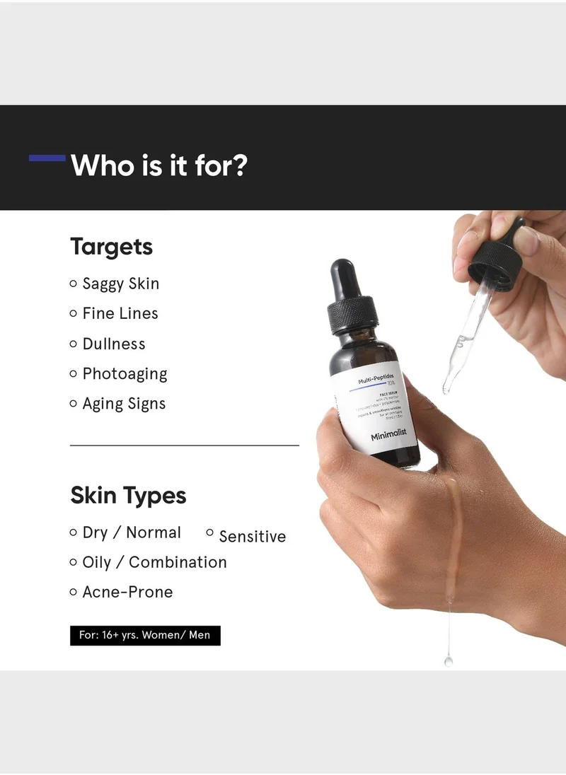 Minimalist Skincare Multi Peptide 10% Face Serum