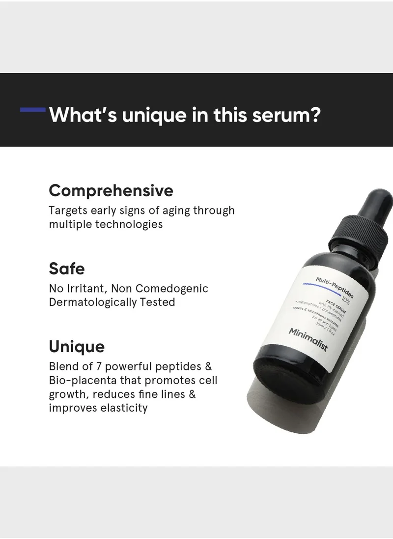 Minimalist Skincare Multi Peptide 10% Face Serum