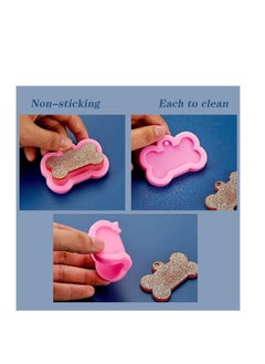 Y&D Silicone Mold Dog Bone Shaped, Keychain Pendant Clay and 10 Pieces Key Rings for Kitchen or Homemade Crafts DIY, 2 Sizes 6  - Image 3