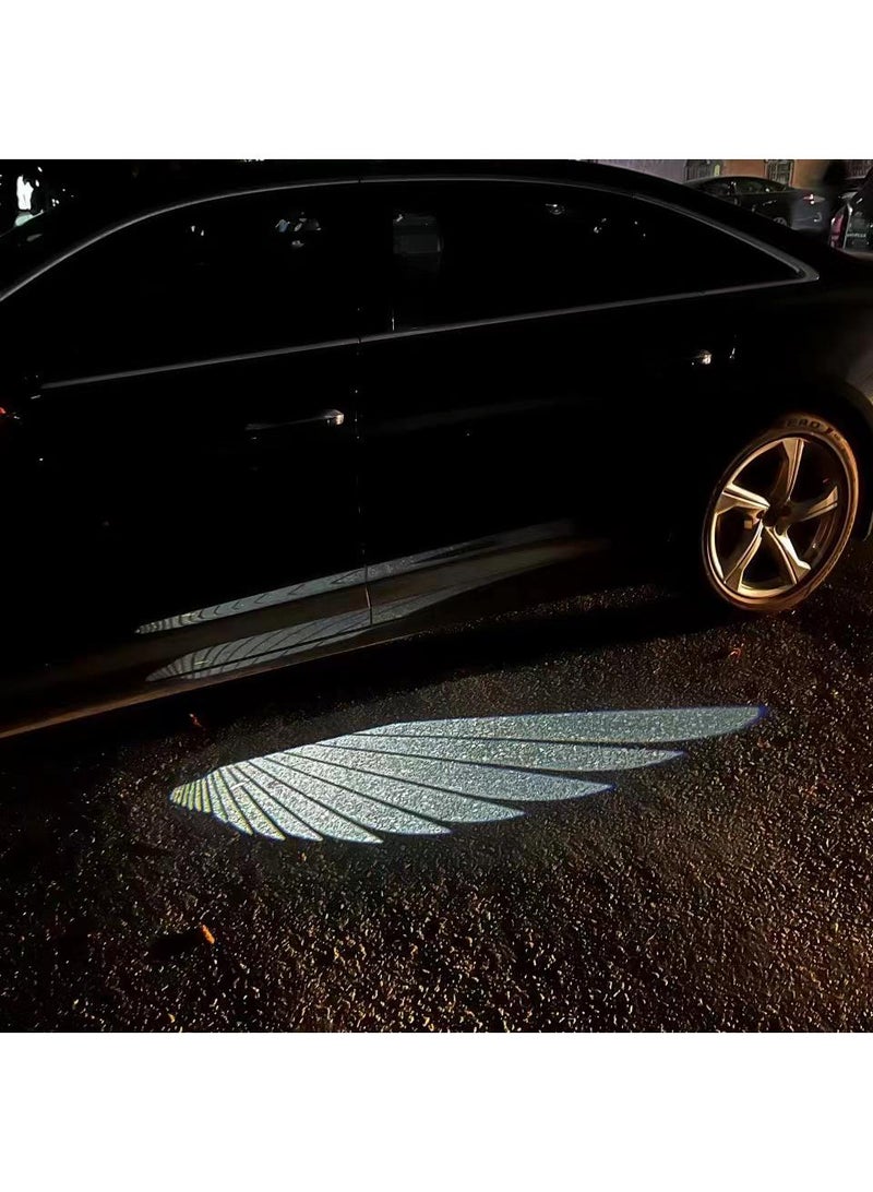 Loquat 2-Piece LED Wing Universal Car Rearview Mirror Projector Shadow Light Set - Image 1