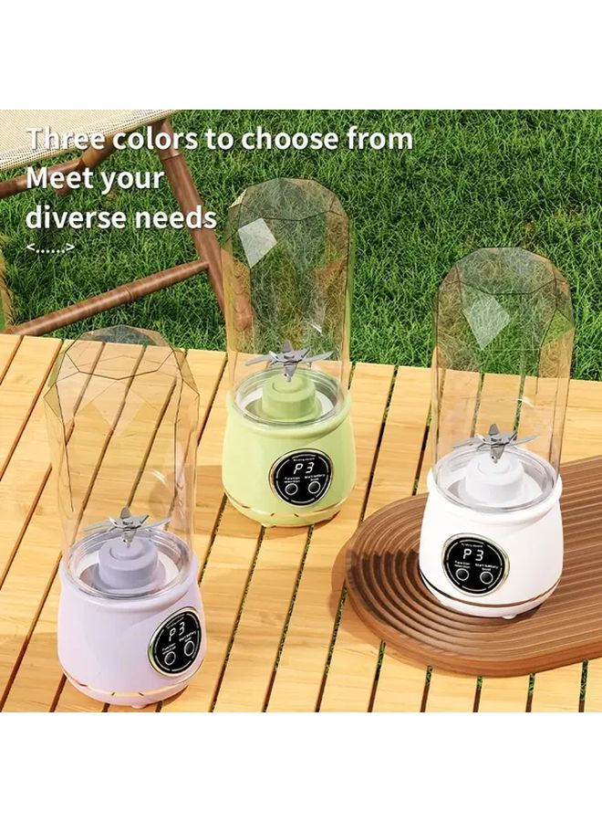 Green Portable USB Rechargeable Blender For Smoothies Milkshakes Fresh Juice - Image 5