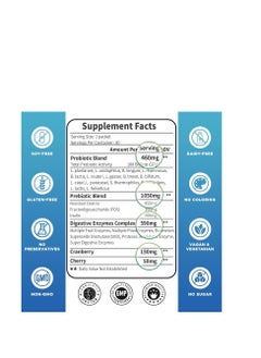 ZEBORA Probiotics for Women 100 Billion CFU with Prebiotics and Enzymes Probiotic powder for Adult,Men.kids Shelf Stable Probiotic Supplement for Digestive Health 30 Packets  - Image 2