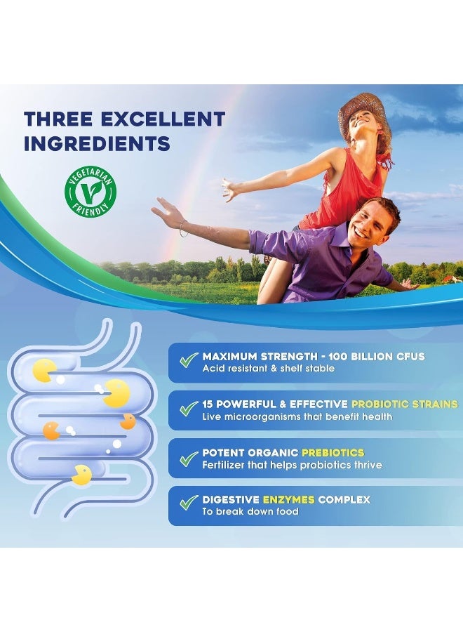 ZEBORA Probiotics for Women 100 Billion CFU with Prebiotics and Enzymes, Probiotic Powder for Adult, Men, Kids, Shelf Stable Probiotic Supplement for Digestive Health - Image 2