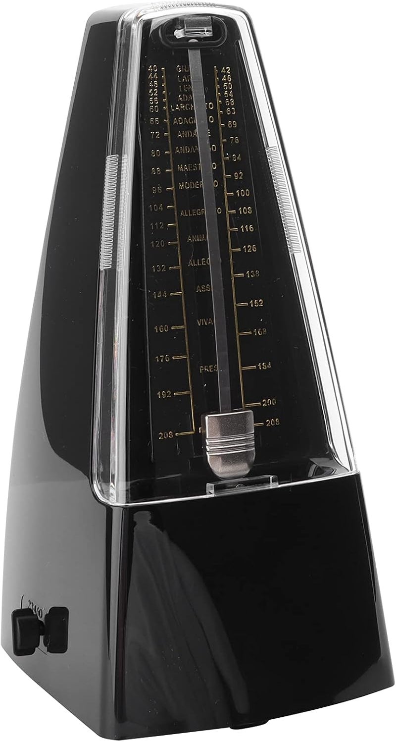 Mechanical Metronome Universal Classic Electronic for Piano Drum Bass Violin - Plated Oscillating Rudder - Pyramid Design - ABS Shell Material (Black) - Image 4