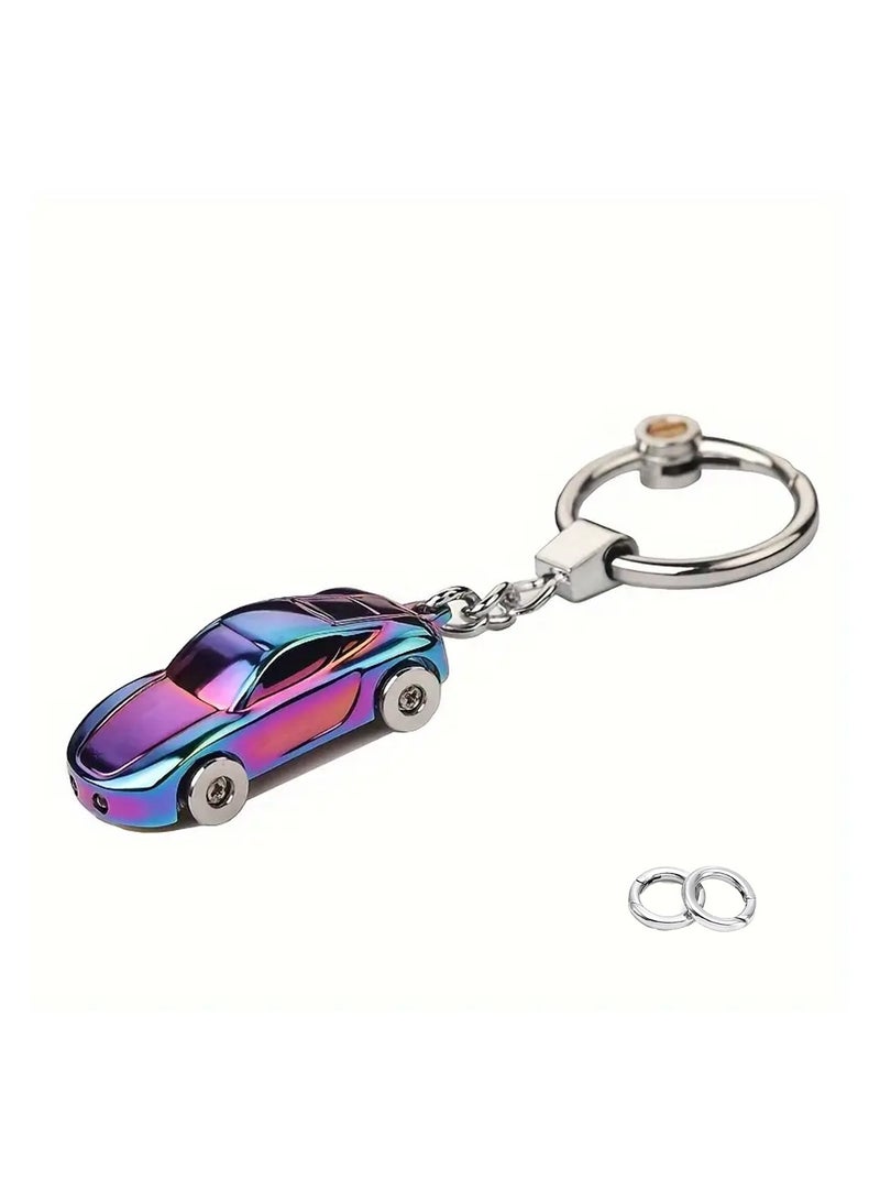 Toby's Rainbow Zinc Alloy Car Keychain – 2-Mode LED Light, Stylish and Multi-Functional Design, Perfect Premium Gift for Car Enthusiasts - Image 1