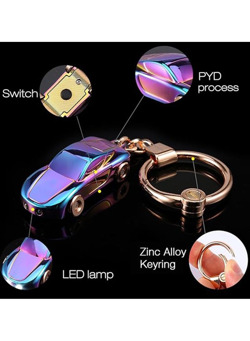 Toby's Rainbow Zinc Alloy Car Keychain – 2-Mode LED Light, Stylish and Multi-Functional Design, Perfect Premium Gift for Car Enthusiasts - Image 3