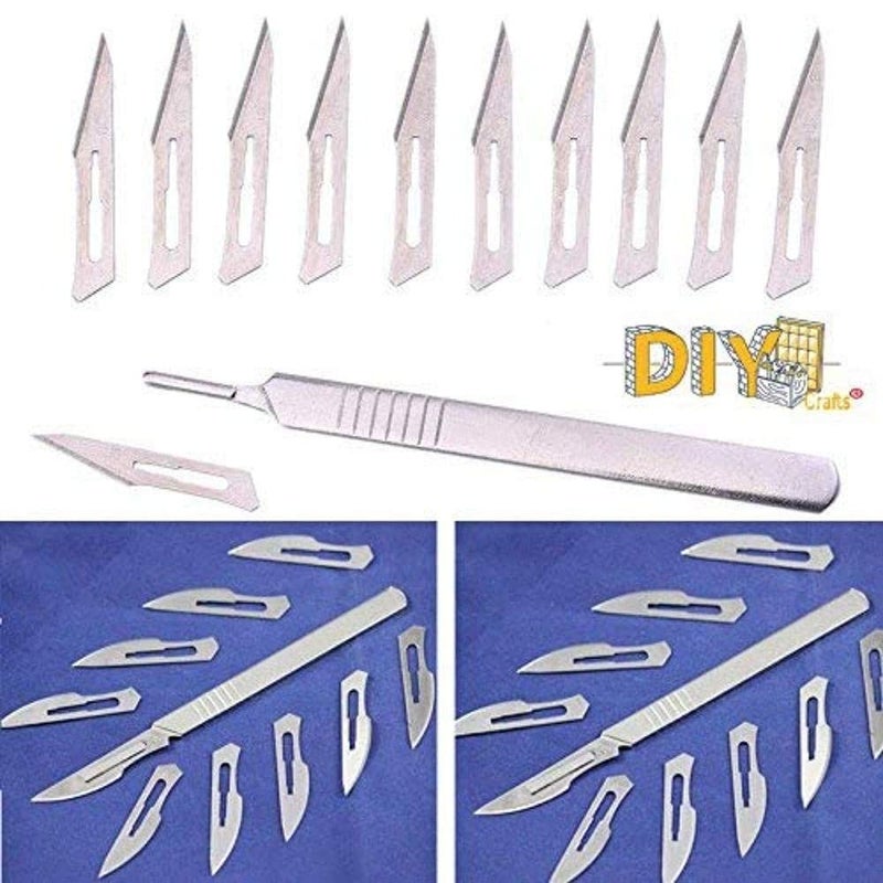 Diy Crafts CTDIYHI57284 Surgical Scalpel Blade Chisel for Lab Laboratory Crafts Works Shop All Type Diy Works Design No 4 1xrepair Handle Scalpel Multicolor - Image 2