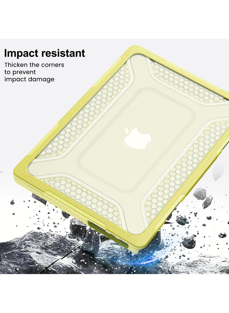 عام غطاء صلب من البولي كربونات فائق النحافة مزود بفتحات تبريد وحامل مدمج لجهاز MacBook Air مقاس 13.6 بوصة (طرازات A2681/A3113/A3240/A3449)، غطاء حاسوب محمول مضاد للصدمات ومقاوم للخدش. - Image 3