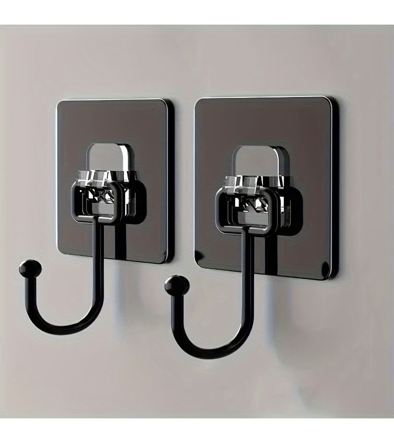 Strong Adhesive Wall Hooks 3PCS No Drill Traceless Kitchen Bathroom Organizer - Image 3