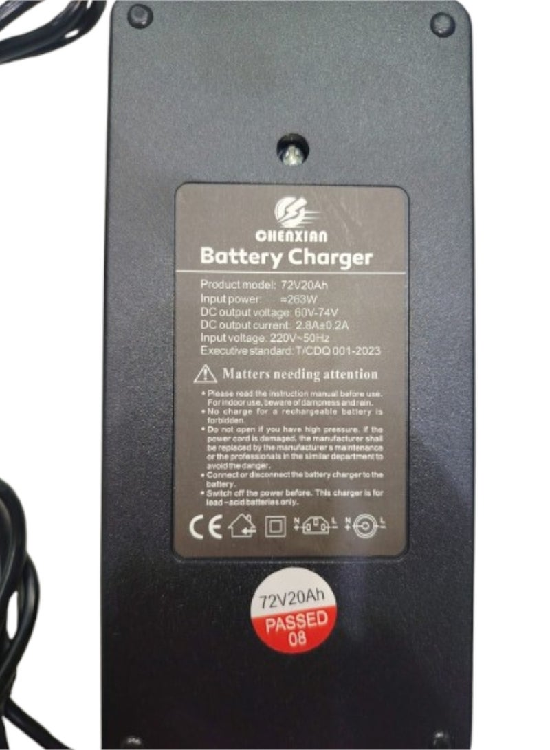 Charger 72V-20A For Electric Scooter & Electric Bike - Image 3