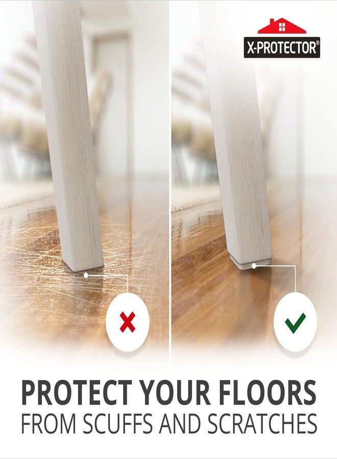 X-Protector وسادات أثاث من الفelt X-Protector - 20 قطعة 6 x 1/2" - شرائح فelt متميزة مع لاصق خلفي - وسادات أثاث مستطيلة للأرضيات الخشبية - قص وسادات الفelt حسب الحجم الذي تحتاجه! (بيج) - Image 5