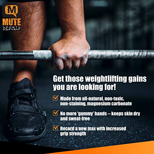MUTE | Athletic Gym Chalk - Increase Grip Strength - for Bouldering, Rock Climbing, Gymnastics, Functional Fitness, Weight-Lifting - Non-Toxic, Non-Staining Magnesium Carbonate - 2 oz Blocks (3 Pack) - Image 4