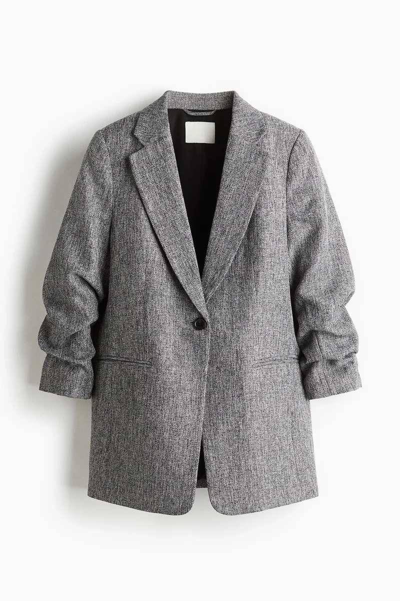 H&M Gathered-sleeve blazer