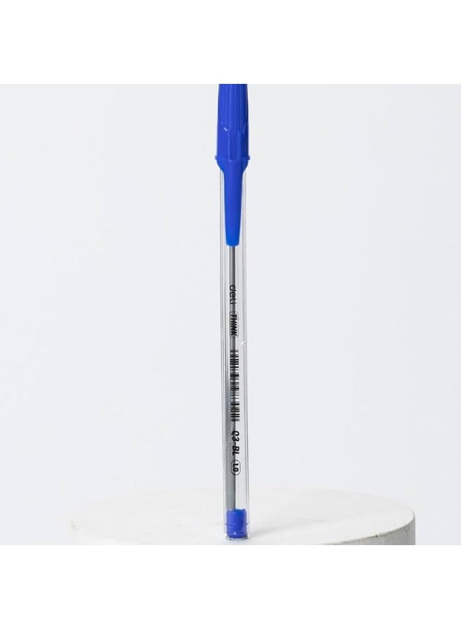 deli Q3-BL Ball Pen Pen 1mm Tip blue (2 Pack) - Image 3