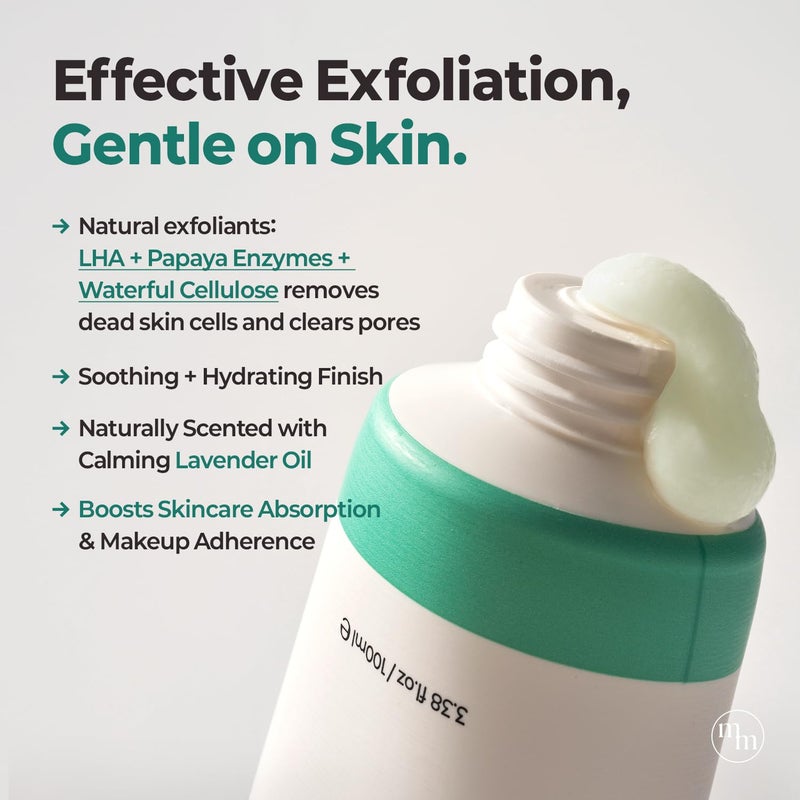 MOTHER MADE جل تقشير أكوا الأخضر من ماذر ميد ل.هـ.أ، مقشر عميق للمسام للوجه، مقشر لطيف للوجه، مزيل للجلد الميت، سليلوز طبيعي للتقشير، نباتي، عناية بالبشرة الكورية (100 مل / 3.38 أونصة سائلة) - Image 3