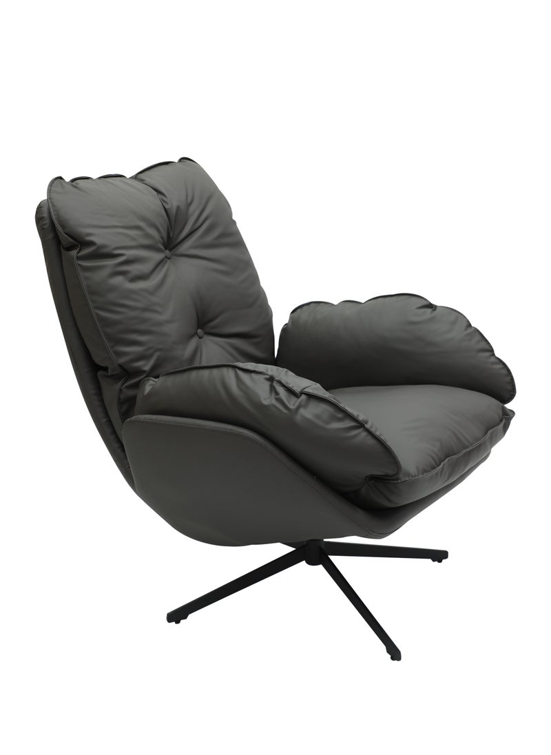 Multi Home Furniture Modern Luxe leisure chair MH-1021- DarkGREY with more Cushioning and more comfortable and breathable design (dark grey)  - Image 2