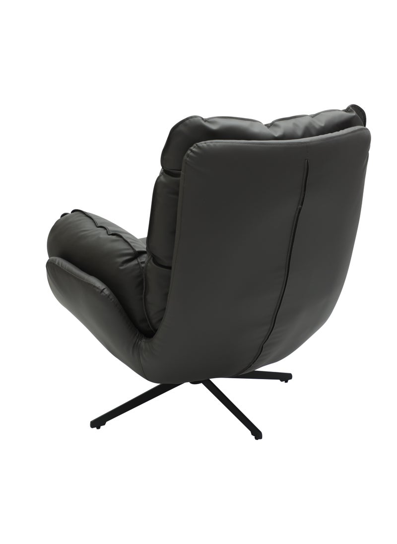 Multi Home Furniture Modern Luxe leisure chair MH-1021- DarkGREY with more Cushioning and more comfortable and breathable design (dark grey)  - Image 3