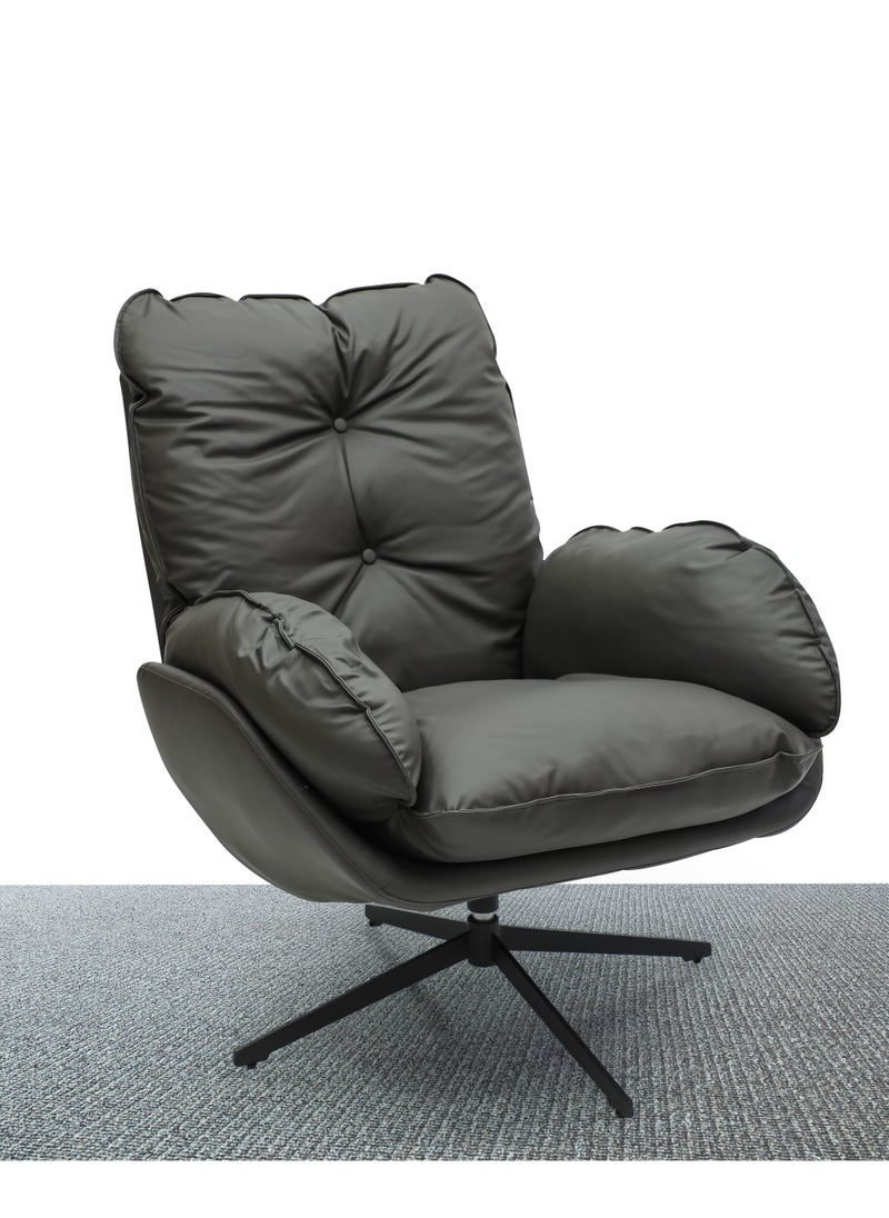 Multi Home Furniture Modern Luxe leisure chair MH-1021- DarkGREY with more Cushioning and more comfortable and breathable design (dark grey)  - Image 4