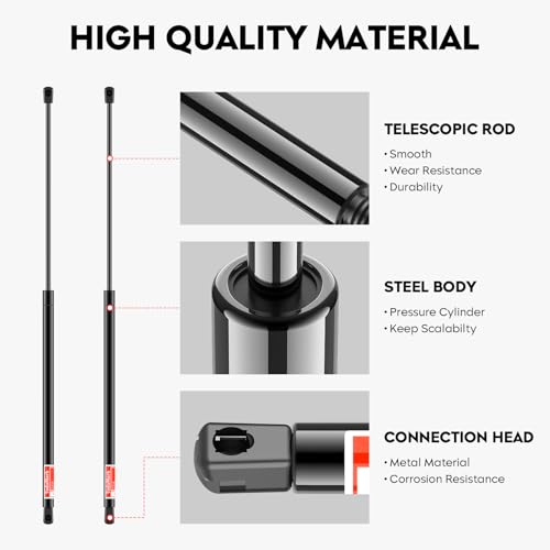 TadaMark 2 Pcs Rear Window Glass Lift Supports Shocks Struts Gas Spring For 1997-2006 Jeep Wrangler W/Hardtop 4249 - Image 3