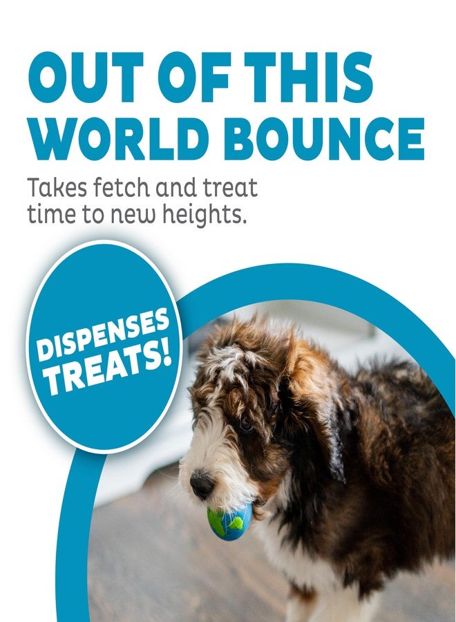 Outward Hound by Planet Dog Orbee-Tuff Planet Ball Blue/Green Treat-Dispensing Dog Toy, Medium - Image 3