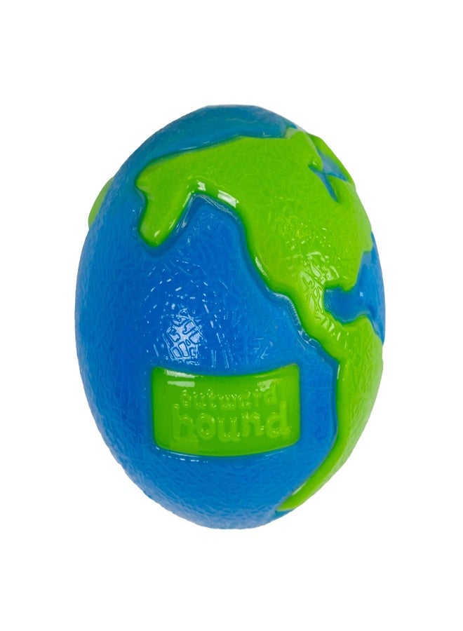 Outward Hound by Planet Dog Orbee-Tuff Planet Ball Blue/Green Treat-Dispensing Dog Toy, Medium - Image 1
