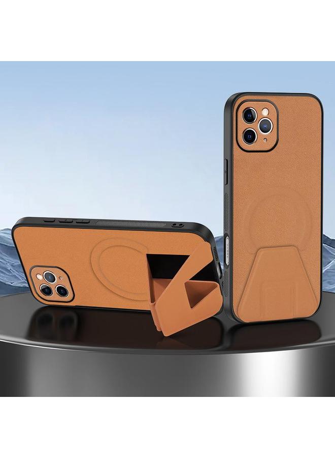 Zaboon Case For iPhone 11 Pro Sheepskin Texture MagSafe Magnetic Invisible Holder Integrated Phone Case - Image 1