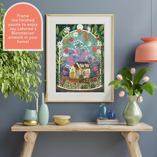Galison Bloomarium – 1000 Piece Joy Laforme Jigsaw Puzzle Featuring Beautiful Artwork of A Cozy Cottage Encased in A Blooming Terrarium - Image 5