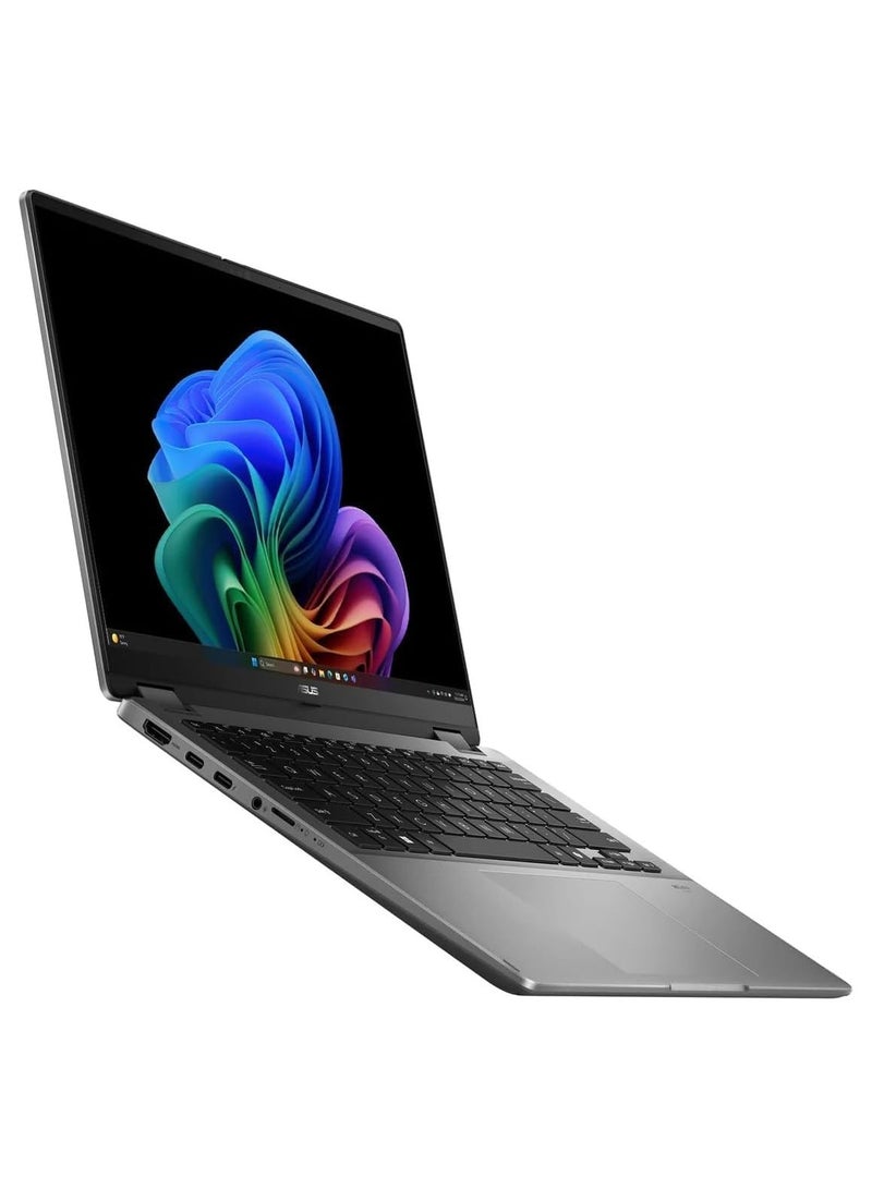 ASUS (Upgraded Version) ASUS Vivobook Flip 14 2-in-1 Laptop: 14" OLED Touchscreen, Intel Core Ultra 7 256V Processor, 16GB RAM, 512GB SSD, English/Arabic Keyboard, Thunderbolt 4, Copilot+ PC English/Arabic Matte Grey English/Arabic Matte Grey - Image 3