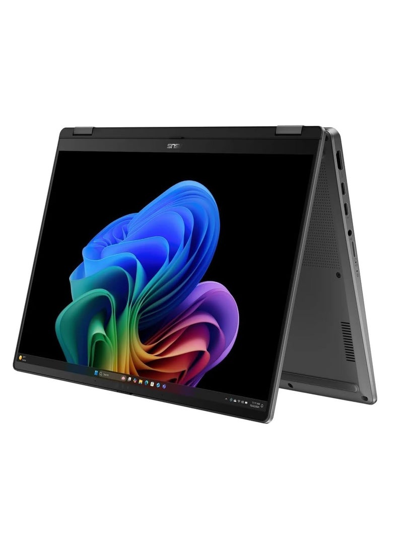 ASUS (Upgraded Version) ASUS Vivobook Flip 14 2-in-1 Laptop: 14" OLED Touchscreen, Intel Core Ultra 7 256V Processor, 16GB RAM, 512GB SSD, English/Arabic Keyboard, Thunderbolt 4, Copilot+ PC English/Arabic Matte Grey English/Arabic Matte Grey - Image 2
