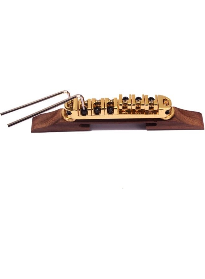 كلاراكو جسر جيتار مقوس جسر جاز مع سرج أسطواني ذهبي من خشب الورد الذهبي B-22 - Image 1