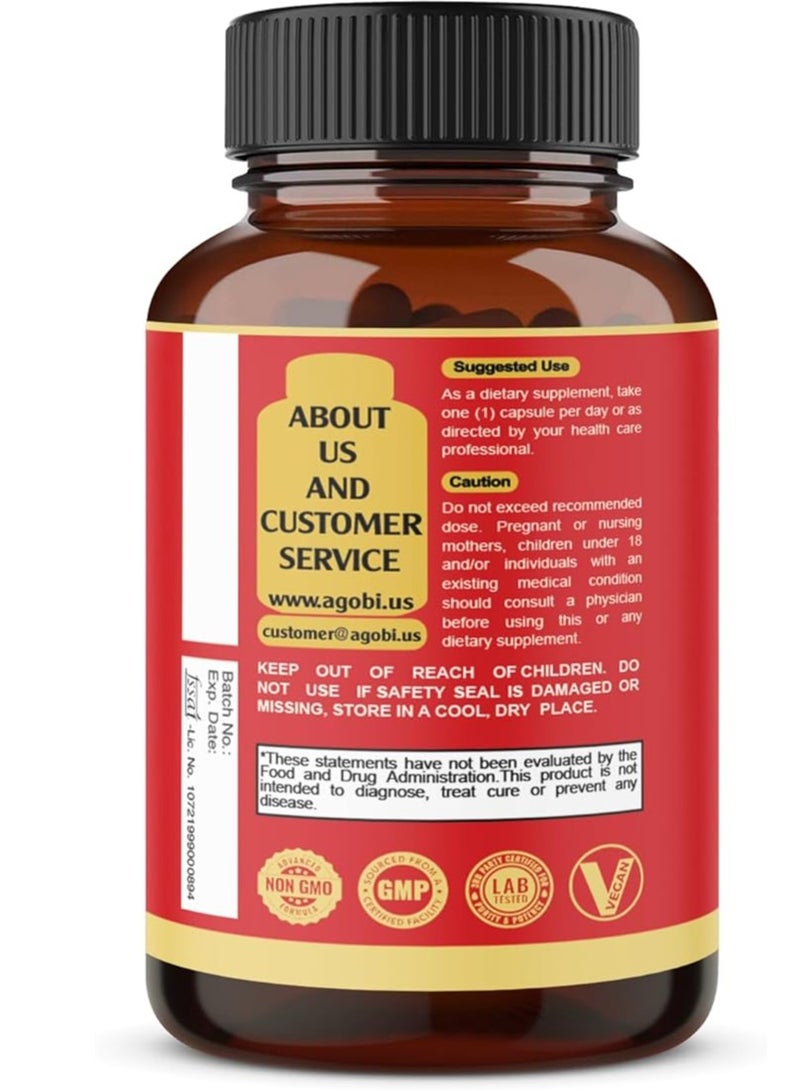 agobi agobi 9in1 Brain Support Supplement, Equivalent to 5750mg of 9 Herbs - Concentrated Ashwagandha Root, Gotu Kola Powder, Bacopa Monnieri Powder and More - 90 Capsules - 3-Month Supply  - Image 3