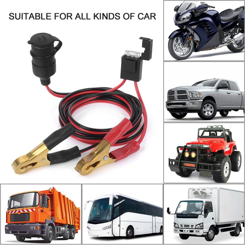 Car Lighter Adapter: 2FT UL SPT-2 16AWG/2C Cable - 25A Fuse Over Current Protection Female Lighter Socket for 12V RV Boat Lawn Mower Devices - Image 4