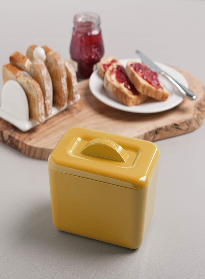 Zeal Melamine Double-Walled Insulated Butter Dish with Lid-Mustard - Image 4