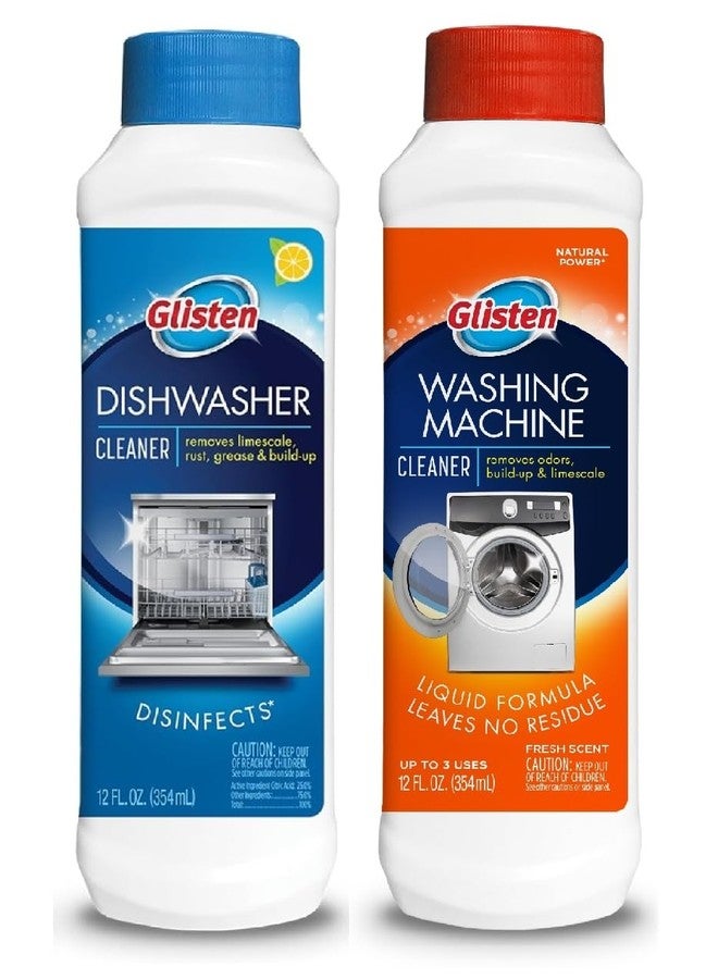 Glisten Dishwasher Magic AND Washer Magic, Value Pack, 12 Fl. Oz. bottle of each - Image 1