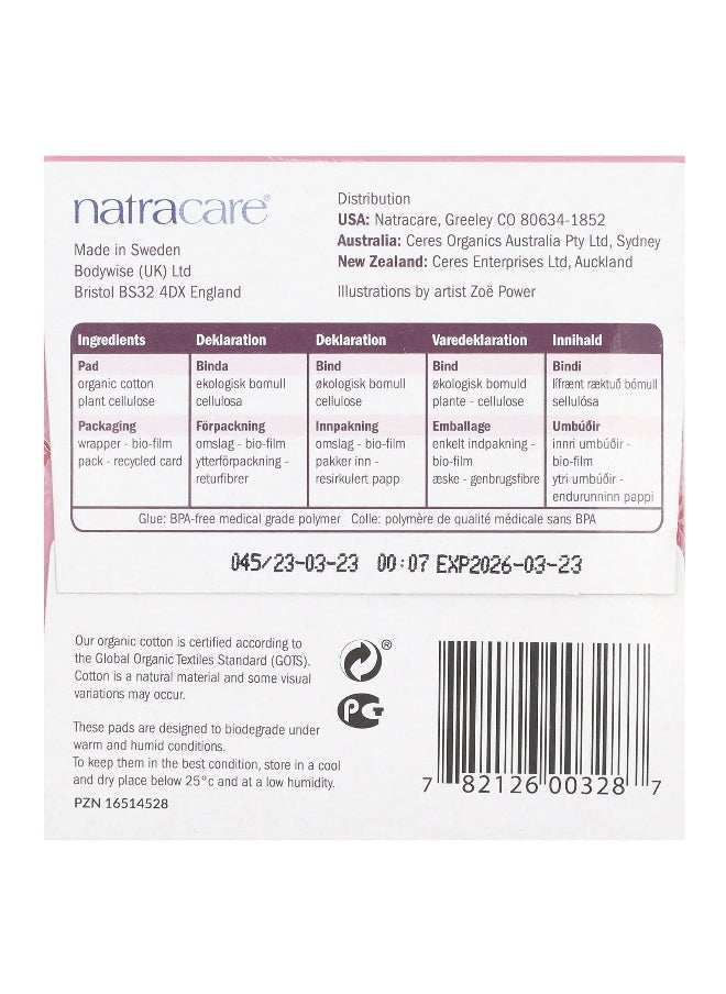 NATRACARE Natracare, Ultra Extra Pads, Organic Cotton Cover, Super, 10 Pads  - Image 2