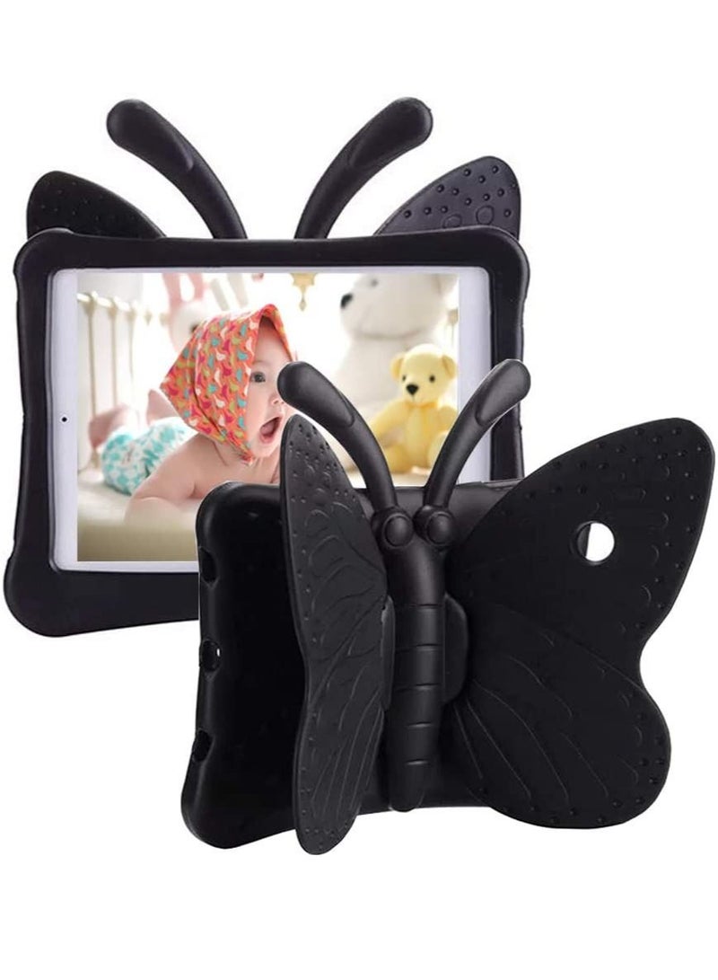 iPad 6th Generation Case for Kids, iPad 9.7 inch Case, Light Weight Shockproof EVA Foam Protective Tablet Stand Cover Holder for Apple iPad Air/Air 2 iPad 9.7 2017/2018 - Cute Butterfly,Black - Image 1