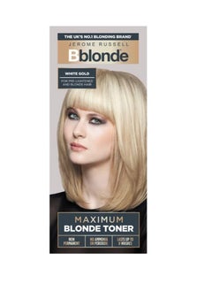 Jerome Russell Bblonde White Gold Maximum Blonde Toner Non Permanent Hair Toner for Pre Lightened and Blonde Hair Colour Hair Dye with No Ammonia or Peroxide Lasts 8 Washes 75ml  - Image 1