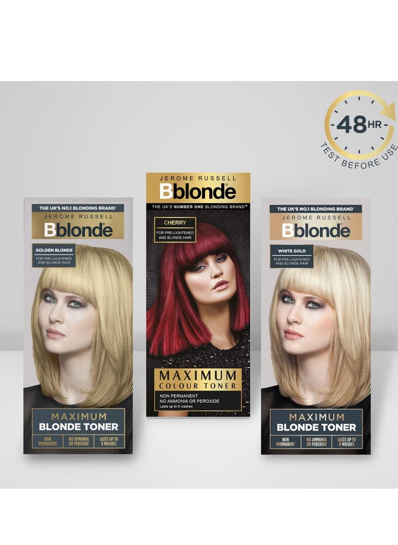 Jerome Russell Bblonde White Gold Maximum Blonde Toner Non Permanent Hair Toner for Pre Lightened and Blonde Hair Colour Hair Dye with No Ammonia or Peroxide Lasts 8 Washes 75ml  - Image 5