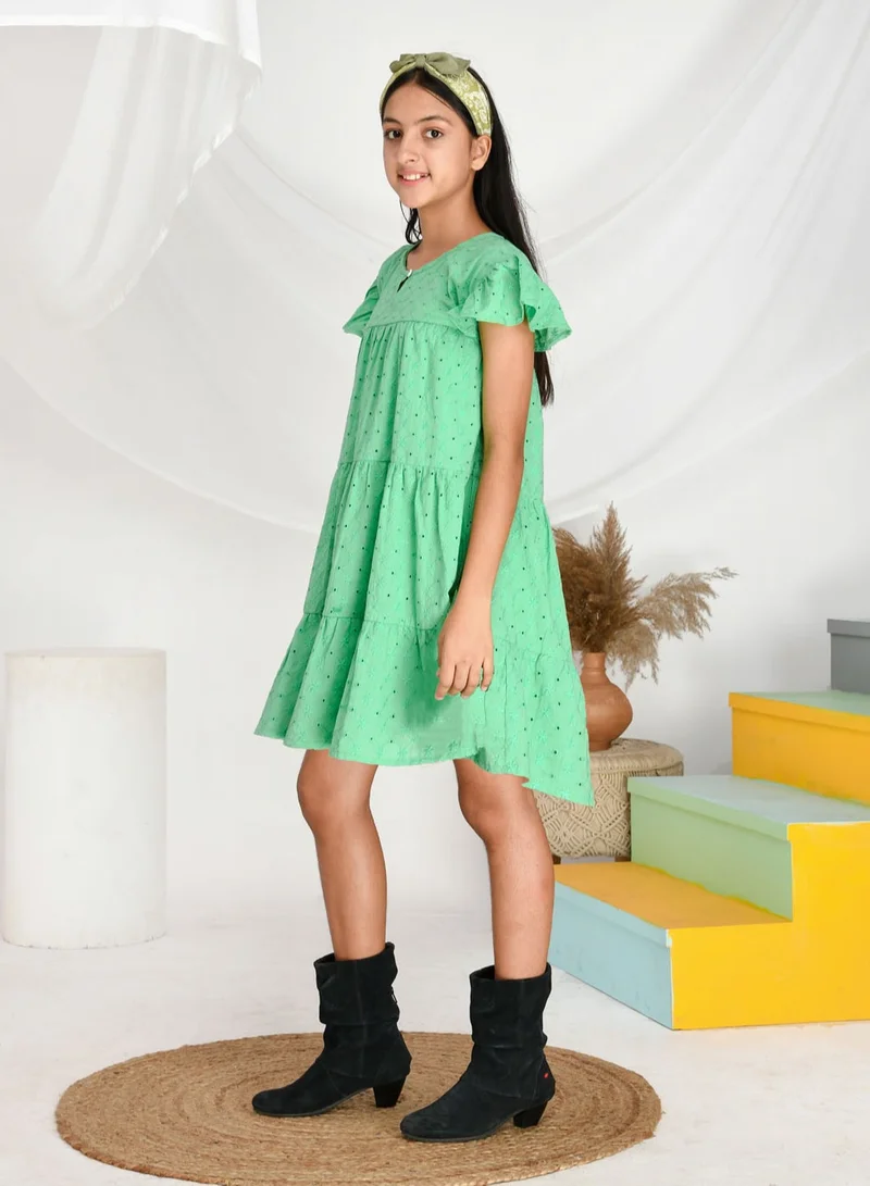 بيبي كلو Tiered Eyelet Dress