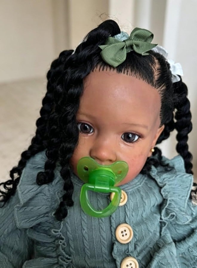 KOKOMANDY Reborn Toddler Girl 26 inch Pippa Realistic Baby Doll Black African American Reborn Dolls that Look Real Life Silicone Babies Handmade Toys Gifts for Girls - Image 3