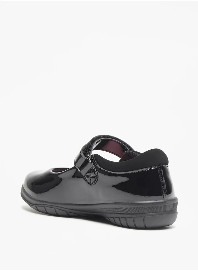 ديزني Princess Detail Mary Jane School Shoes with Hook and Loop Closure