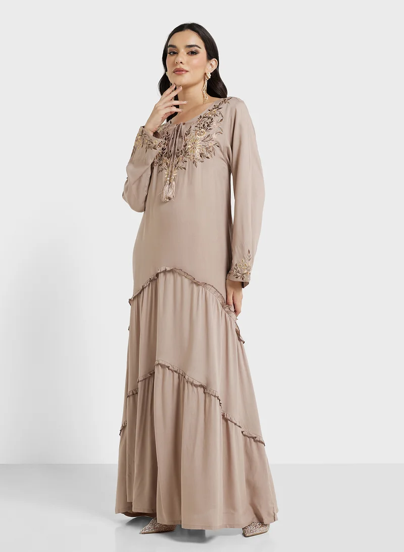 KASHKHA Viscose Solid Jalabiya (VK1791)