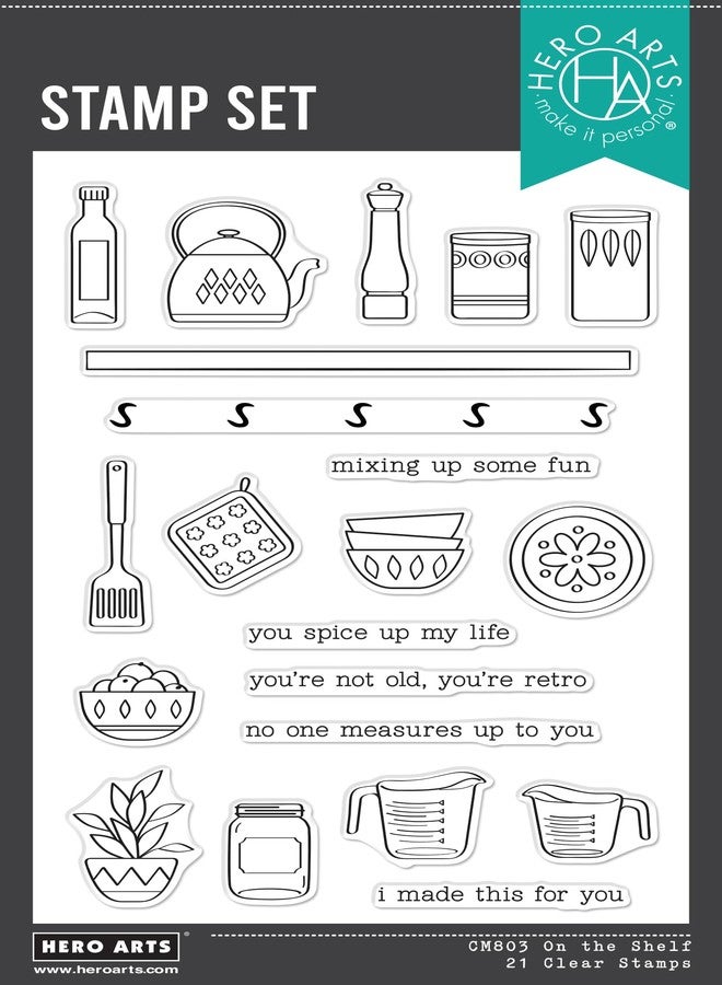Hero Arts Shelf Clear Stamp Set, Metal - Image 1