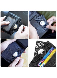 Excefore Card Case for Apple Airtag Apple Airtag Holder 2 Packs Ultra Slim Credit Card Size AirTags Case for Purse Wallet Handbag Backpack Work Card Anti-lost Protective Case (Black)  - Image 5